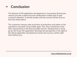 The domain of iOS application development is innovating. Businesses
need to provide a advanced and collaborative mobile ap...