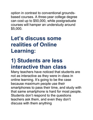 What is the future of online learning | PDF