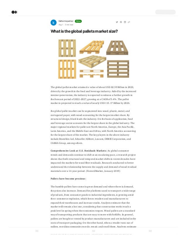 What is the global pallets market size