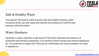Tesla Tds What is the Ideal TDS Level in Alkaline Water Purifier?- Tesla Healthy ...