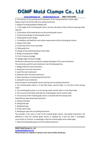 What is the inclined top mold? | PDF