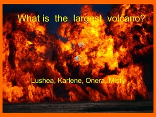 What is  the  largest  volcano? Lushea, Karlene, Onera, Misty 