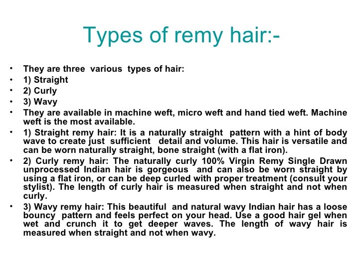What is the meaning of remy human hair