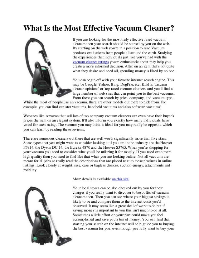 What is the most effective vacuum cleaner