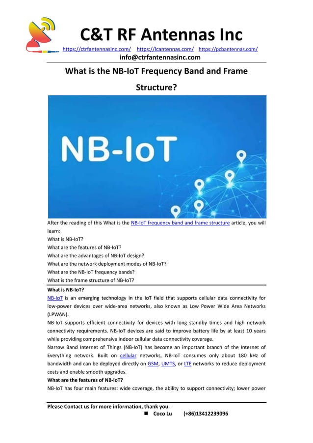 What is the NBIoT Frequency Band and Frame Structure.pdf