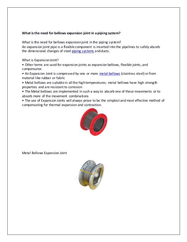 Definition Of The Use Of Expansion Joints Bellows In vrogue.co
