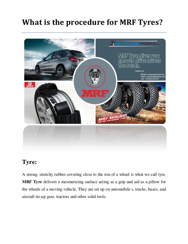 What is the procedure for mrf tyres