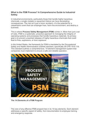 What is the PSM Process in Automation in India | PDF