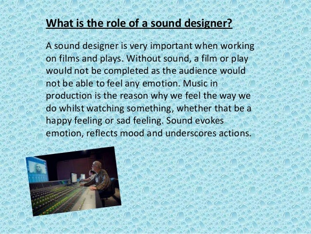 What Is The Role Of A Sound Designer