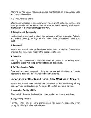 The Vital Role and Responsibilities of Health and Social Care Workers ...