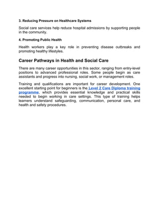 The Vital Role and Responsibilities of Health and Social Care Workers ...