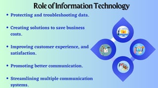 What is the Role of Information Technology in Business? | PDF