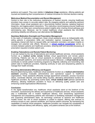 What Is The Role of Virtual Assistants in Modern Healthcare.docx