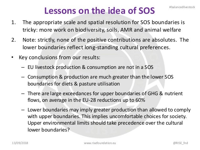 Lessons on the idea of SOS
1. The appropriate scale and spatial resolution for SOS boundaries is
tricky: more work on biod...