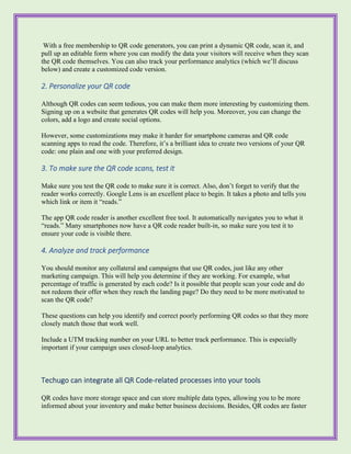 What is the significance of the QR Code Maintenance App for Your ...