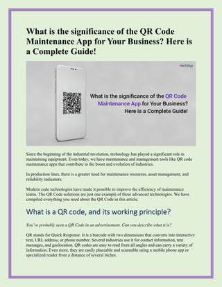 Everything You Need to Know About Using QR Codes for Equipment ... image.