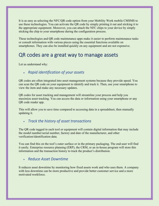 What is the significance of the QR Code Maintenance App for Your Business- Here is a Complete Guide.pdf