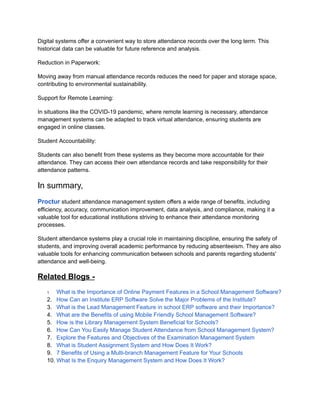 What is the Student Attendance Management System and their Benefits ...
