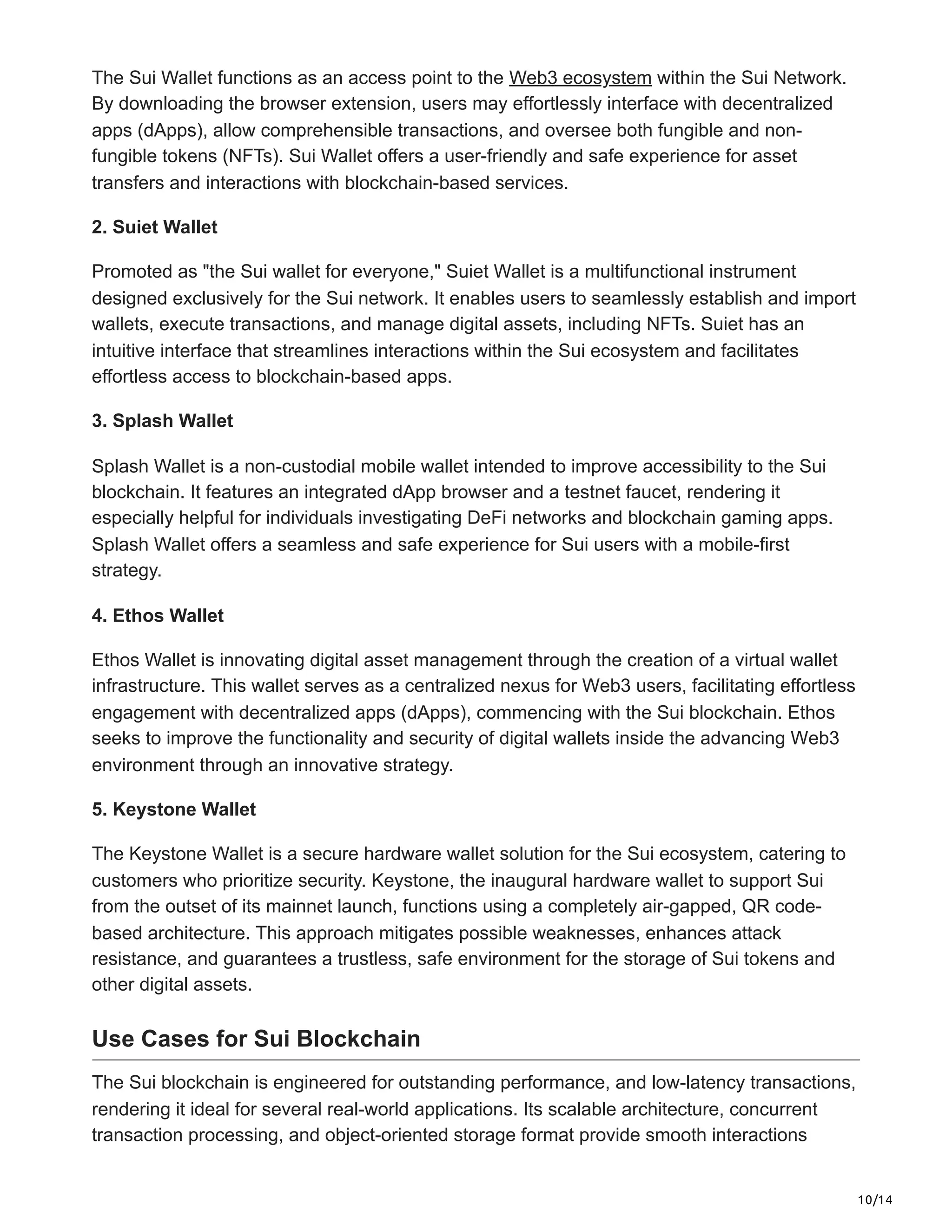 What is the Sui Network : Features and Use Cases | SoluLab | PDF
