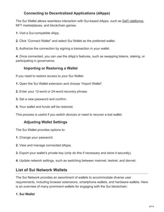 Setting Sui App What is the Sui Network : Features and Use Cases | SoluLab | PDF