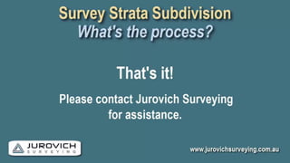 Survey Strata Subdivision Process Perth Ppt