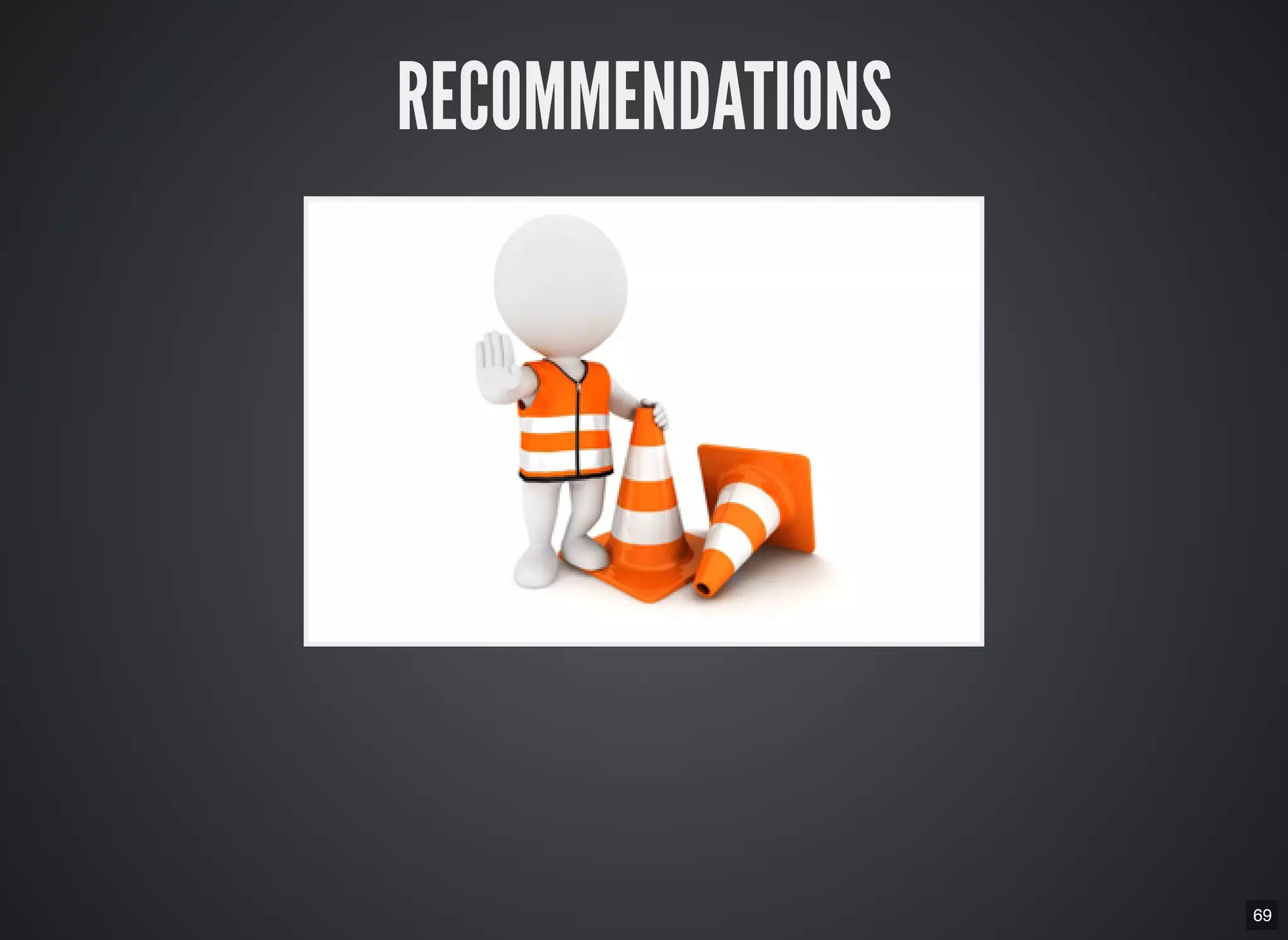 69
RECOMMENDATIONS
 