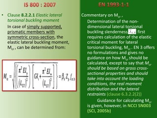 Design methods for torsional buckling of steel structures | PPTX