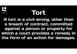 What is Tort   Definition By Salmond & Winfield  Essentials of tort  Law of tort  Legalic.pdf