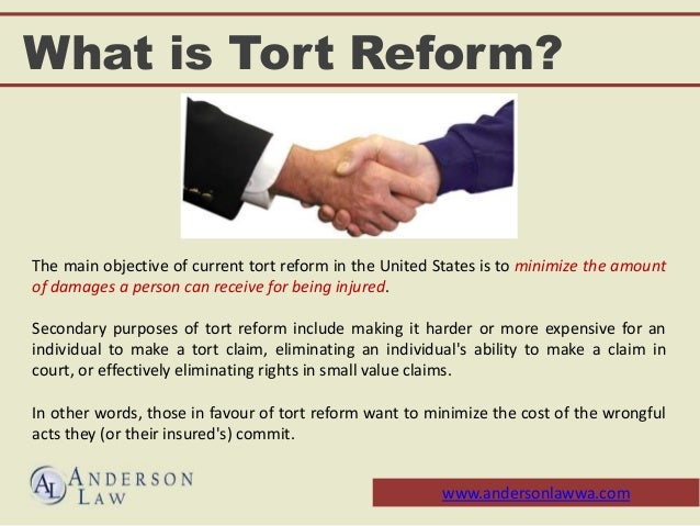 What exactly is tort reform?