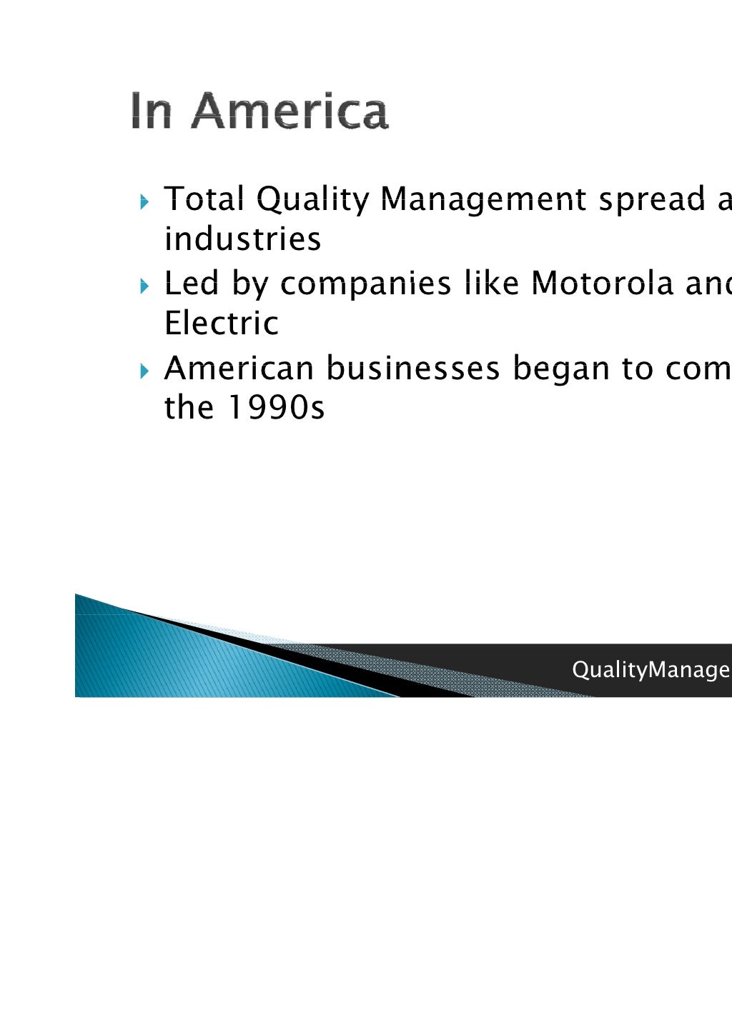 What Is Total Quality Management