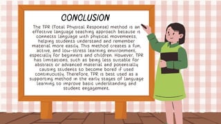 Total Physical Response (TPR): An Engaging Language Teaching Method | PDF