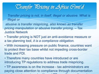 Transfer Pricing Regulations in Nigeria | PPTX