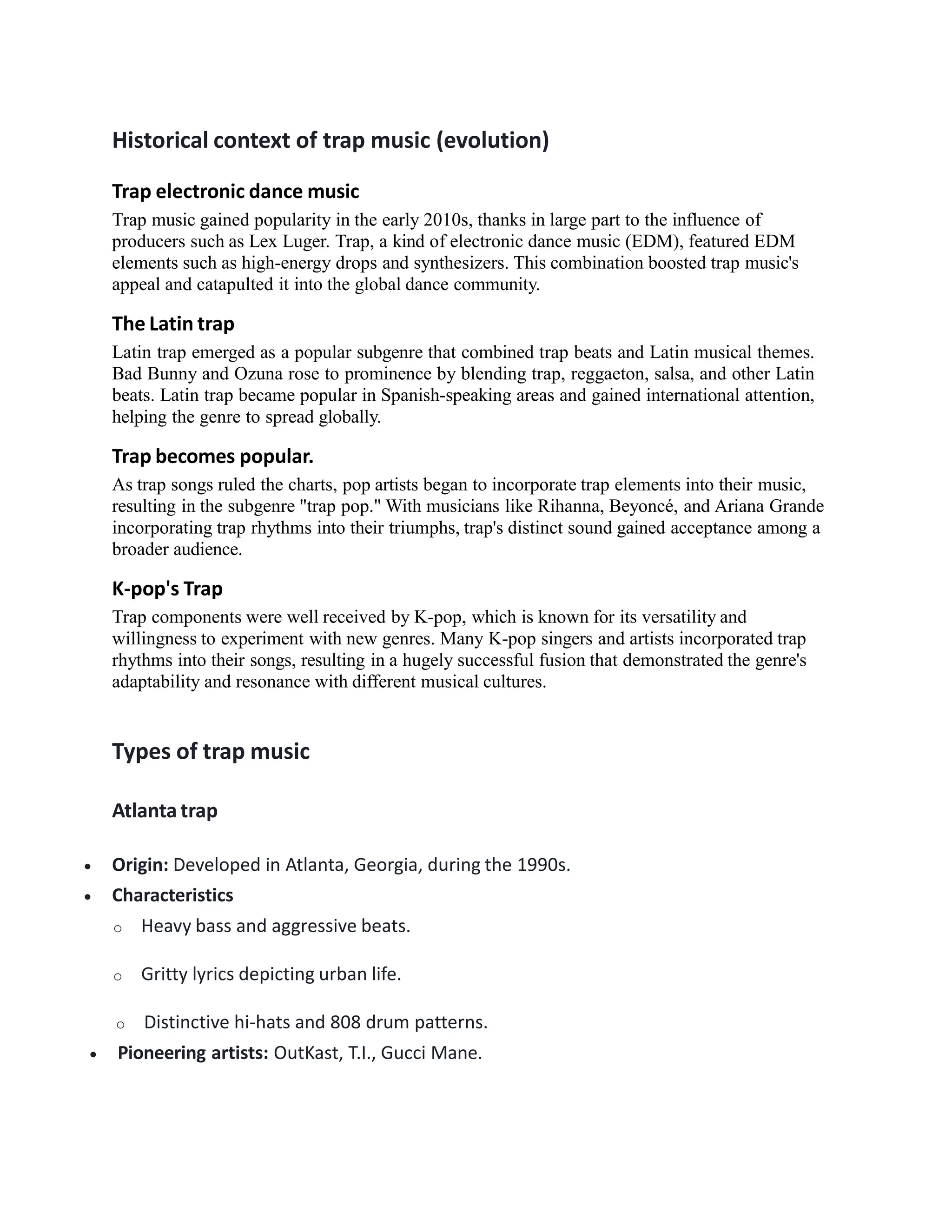 What Is Trap Music: Cultural Impact and Influence of Trap Sounds | PDF 