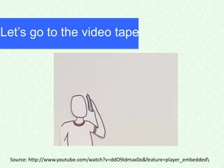 Let’s go to the video tape




 Source: http://www.youtube.com/watch?v=ddO9idmax0o&feature=player_embedded
 