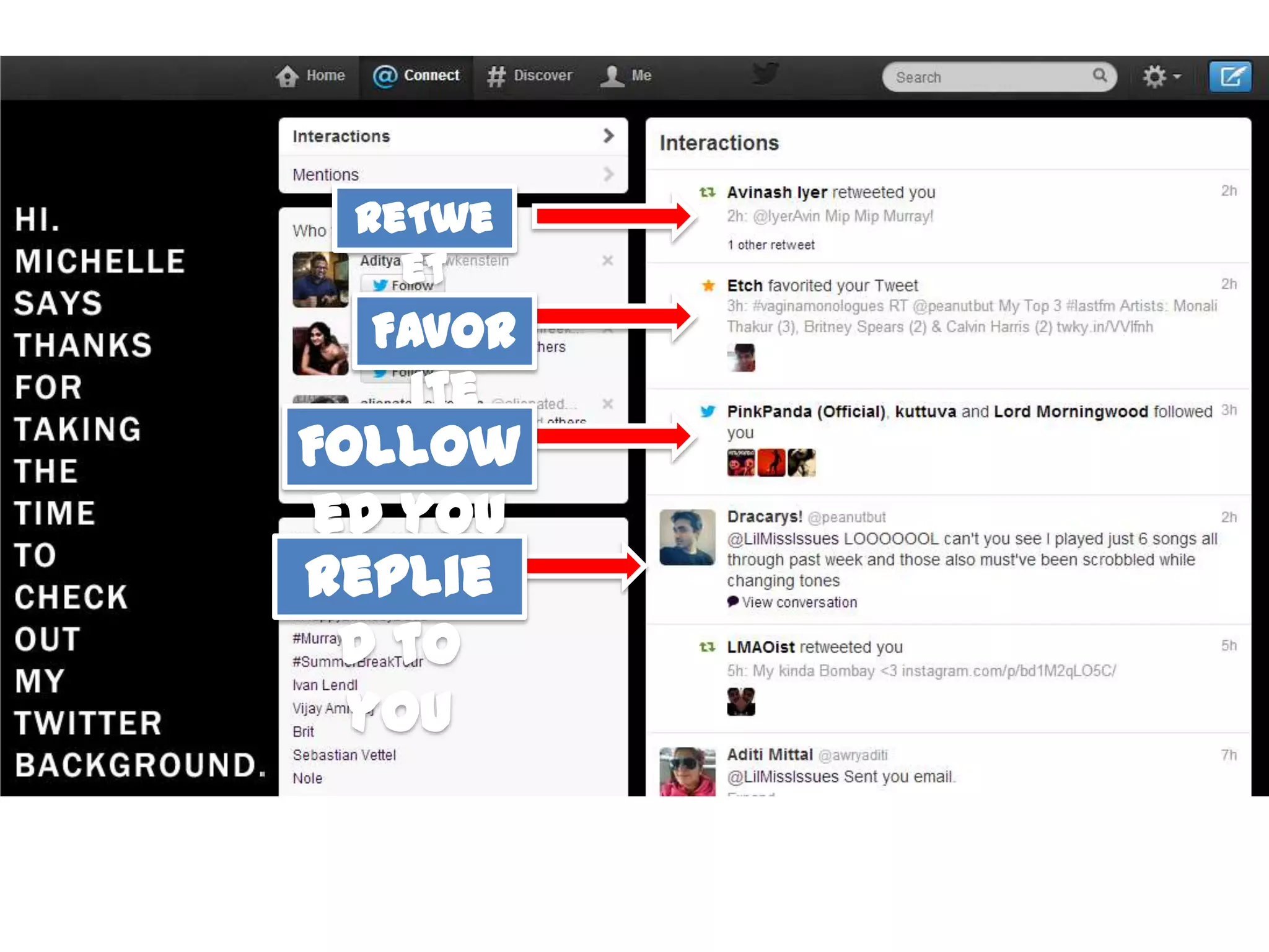 ReTwe
et
Favor
ite
Follow
ed you
Replie
d to
you