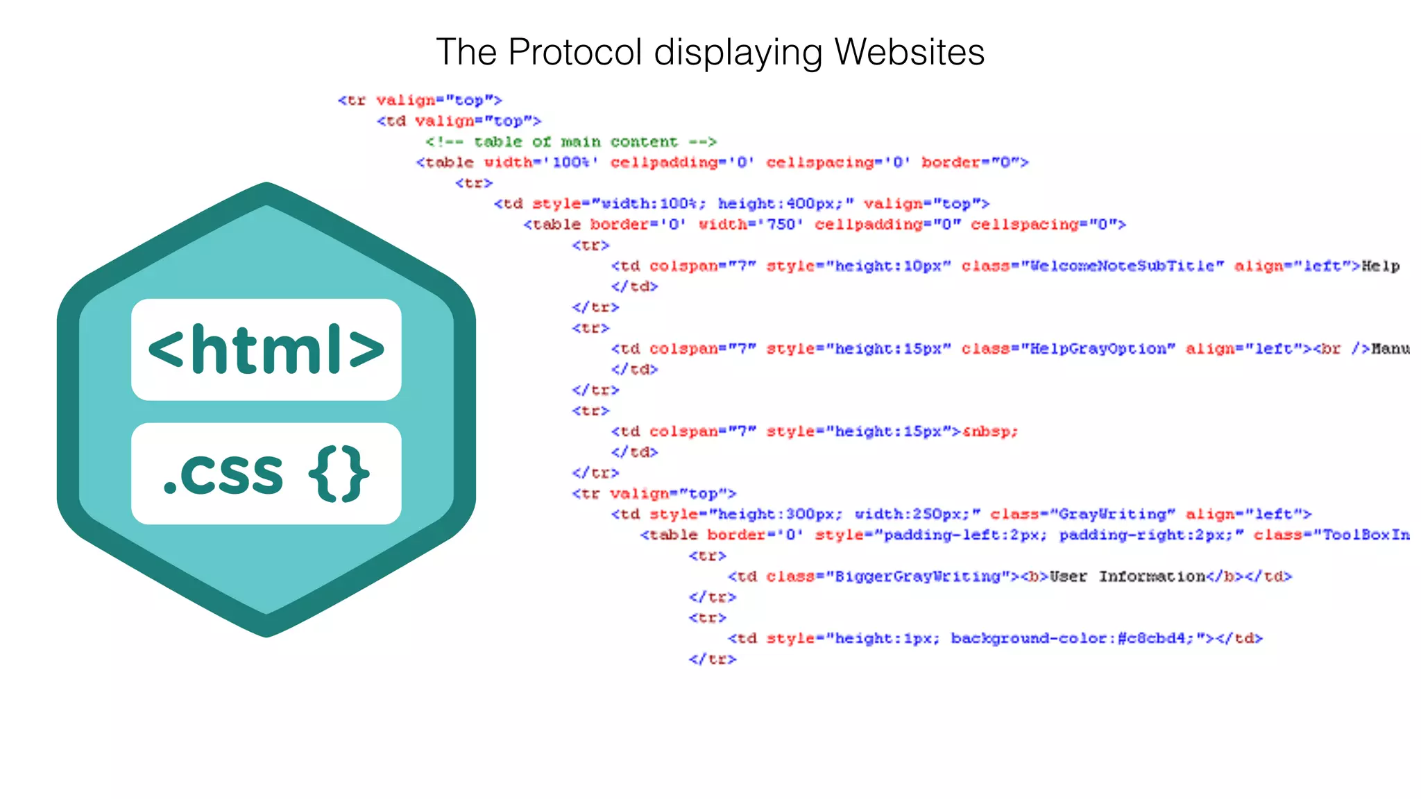 The Protocol displaying Websites
 