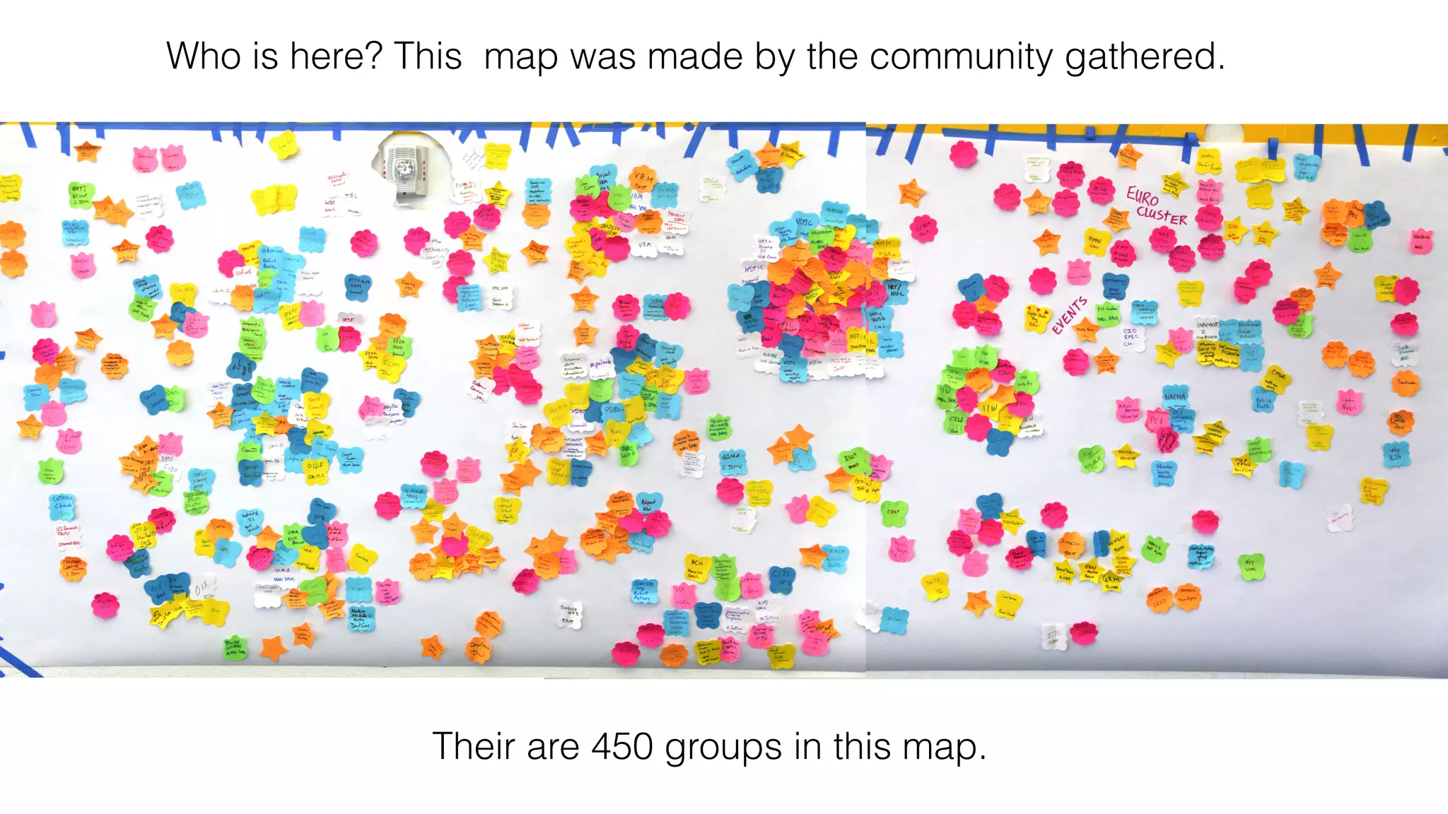 Who is here? This map was made by the community gathered.
Their are 450 groups in this map.
 