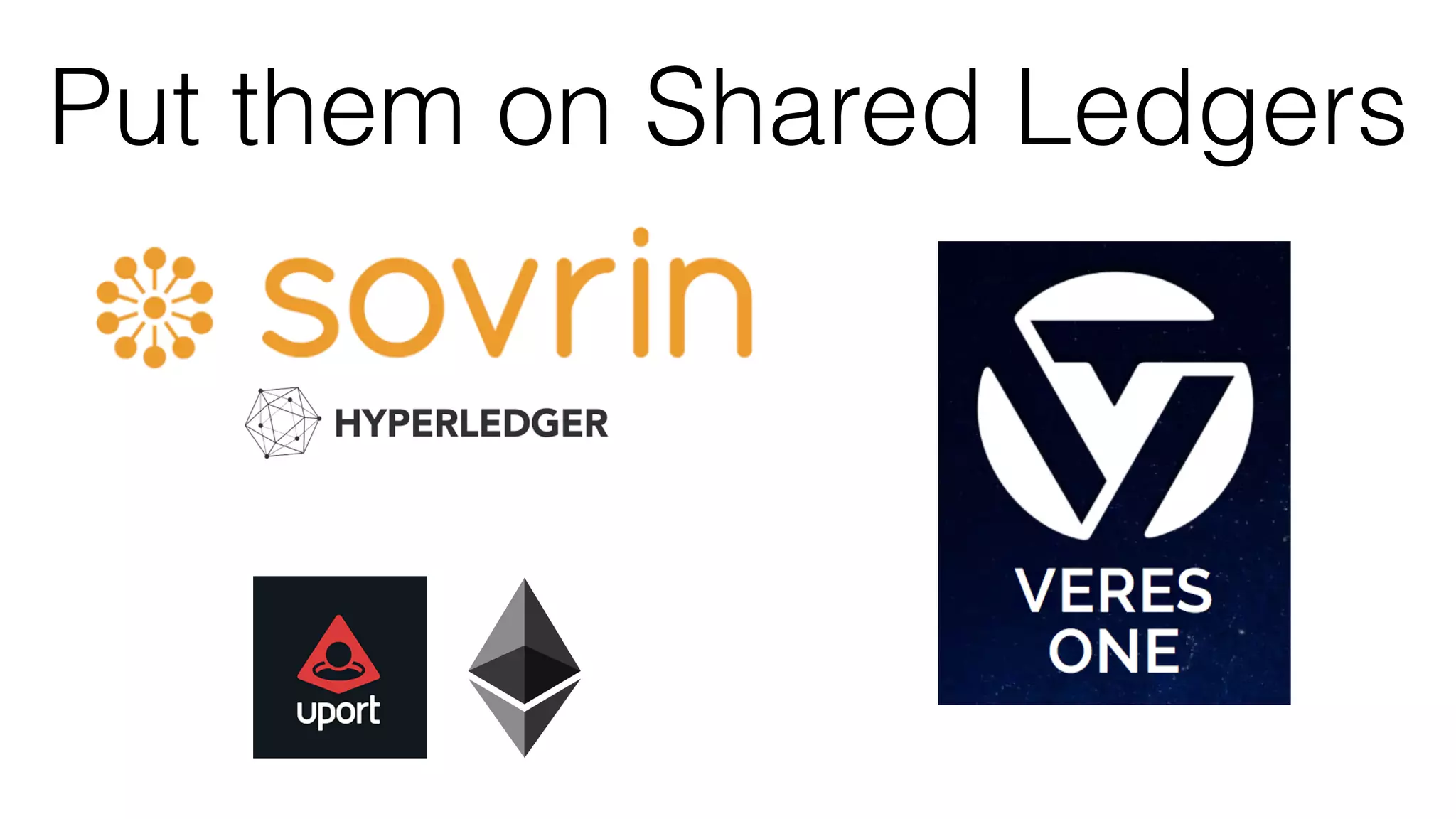 Put them on Shared Ledgers
 