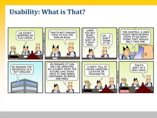 SM




Usability: What is That?
 