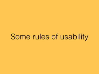 Basic Usability Rules.pdf What is usability | PDF