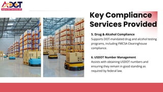 Usdot Application Example.pdf What Is USDOT & What Is FMCSA Compliance | PDF
