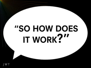 “SO HOW DOES
  IT WORK?”
 
