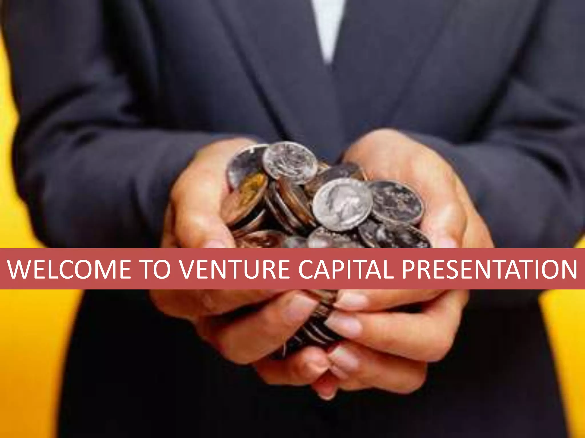 WELCOME TO VENTURE CAPITAL PRESENTATION

 