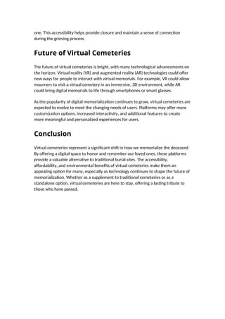 Virtual Cemetery Exploring Virtual Cemeteries: The Future of Digital Memorials and ...