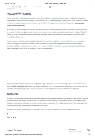 What is VR Training? | PDF