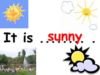 sunny
It is ........ .

 