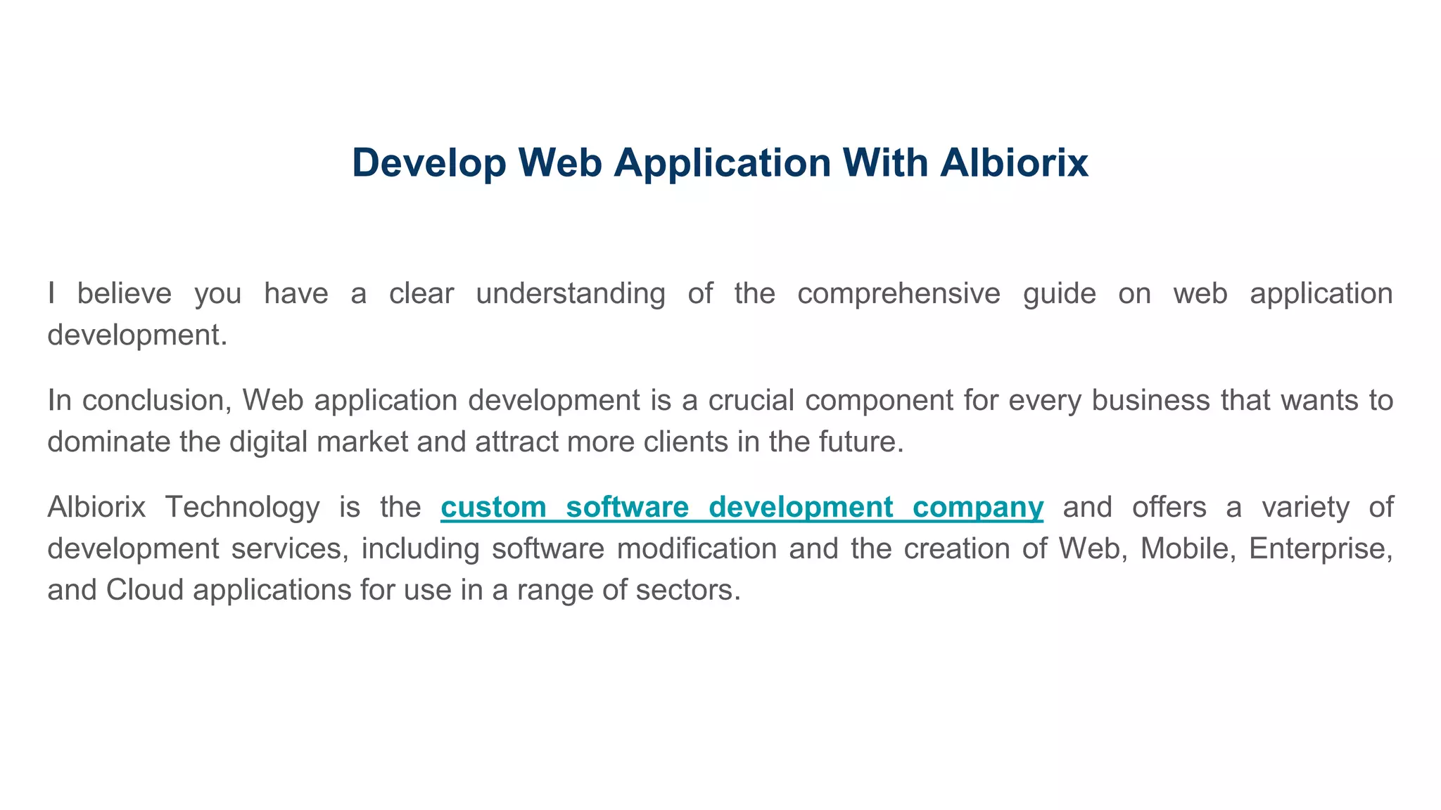 What is Web Application Development? | PPT