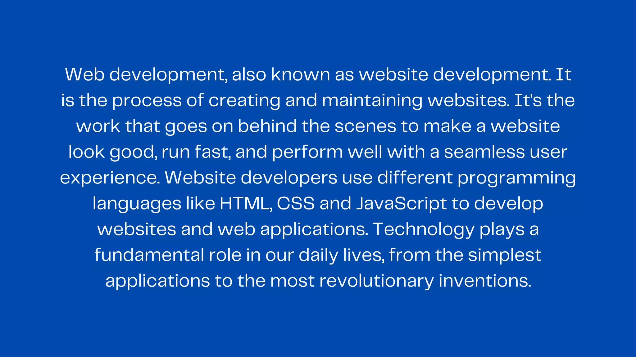 What is Web Development - All About It | PDF