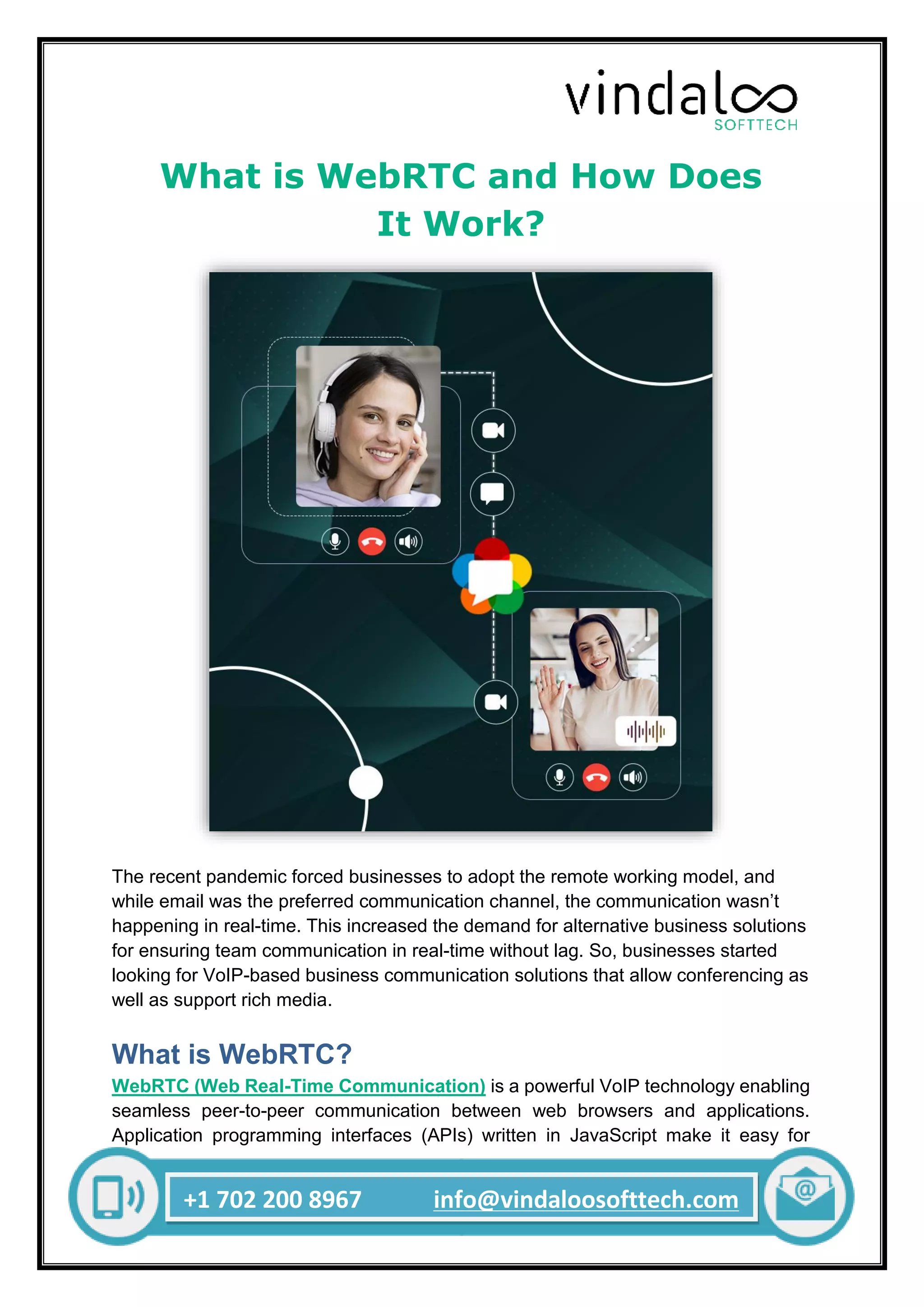 What Is WebRTC And How Does It Work? PDF What Is WebRTC And How Does It Work? PDF