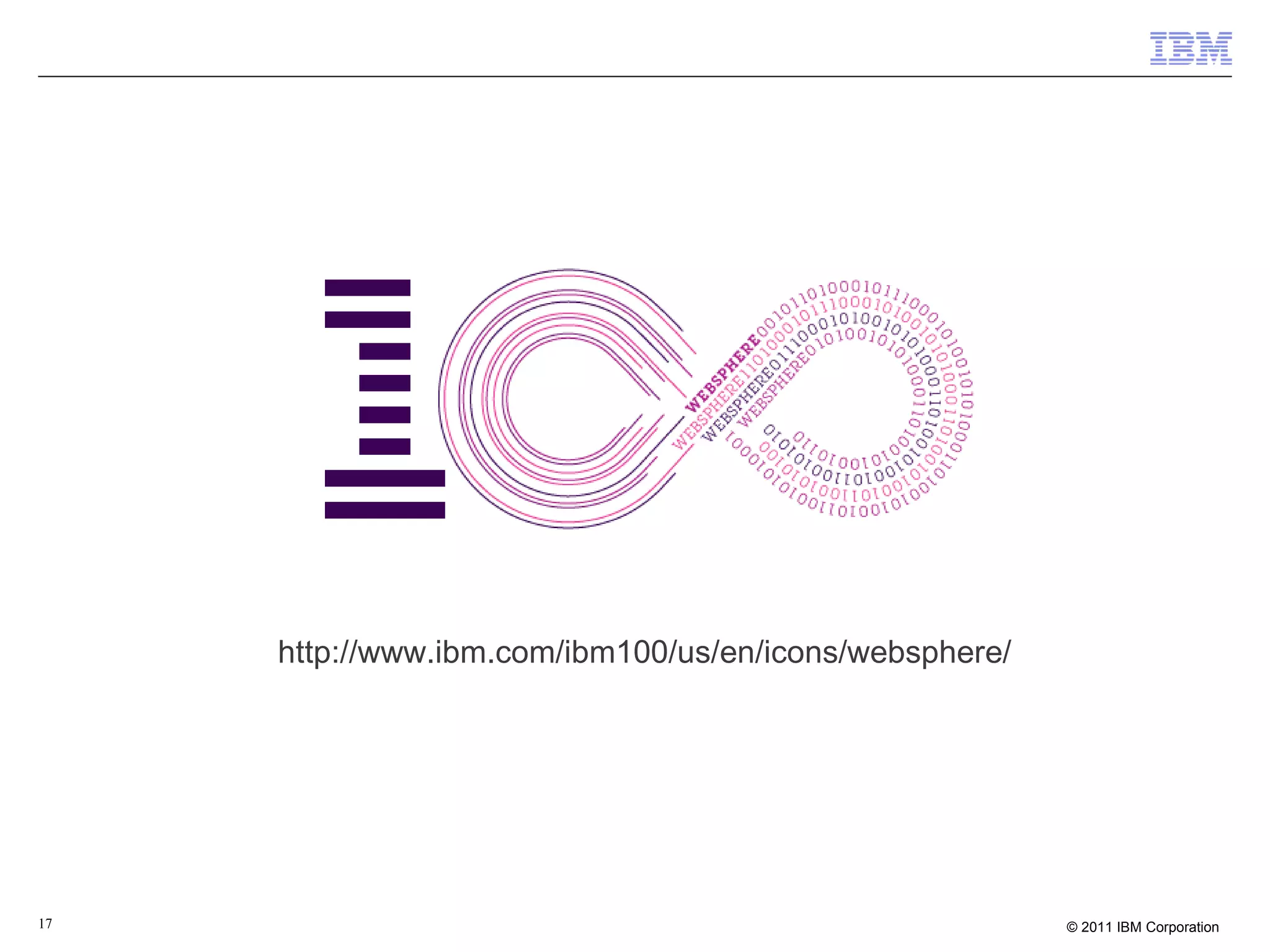 http://www.ibm.com/ibm100/us/en/icons/websphere/




17                                                      © 2011 IBM Corporation
 